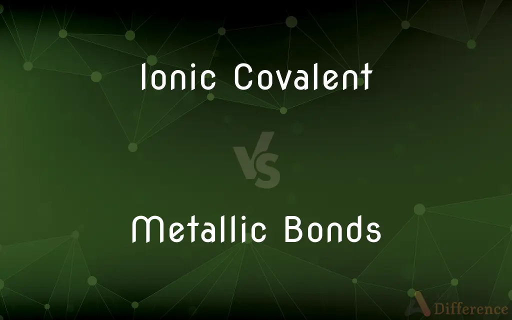 Ionic Covalent vs. Metallic Bonds — What's the Difference?
