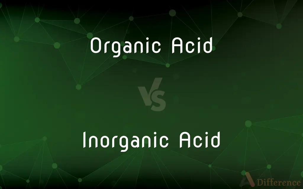 Organic Acid vs. Inorganic Acid — What's the Difference?