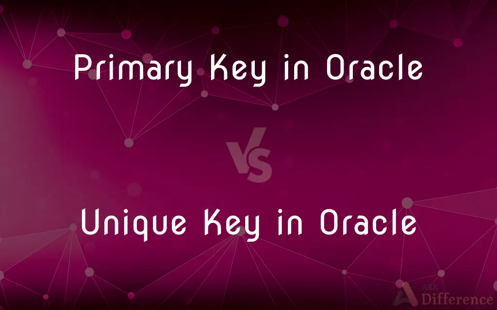 Primary Key in Oracle vs. Unique Key in Oracle — What's the Difference?