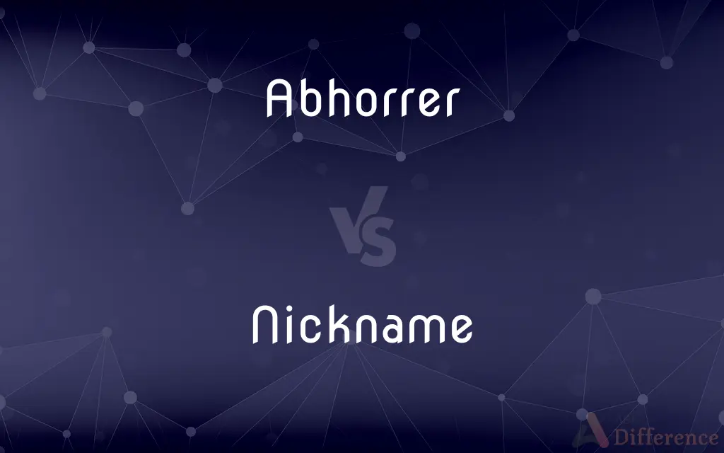 Abhorrer vs. Nickname — What's the Difference?