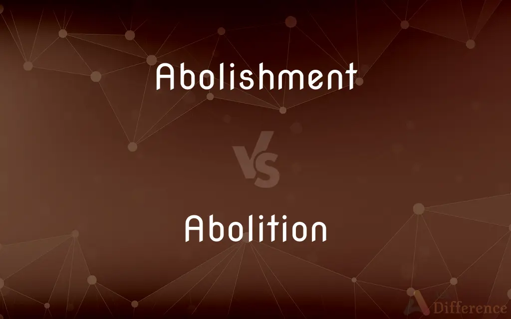 Abolishment vs. Abolition — What's the Difference?