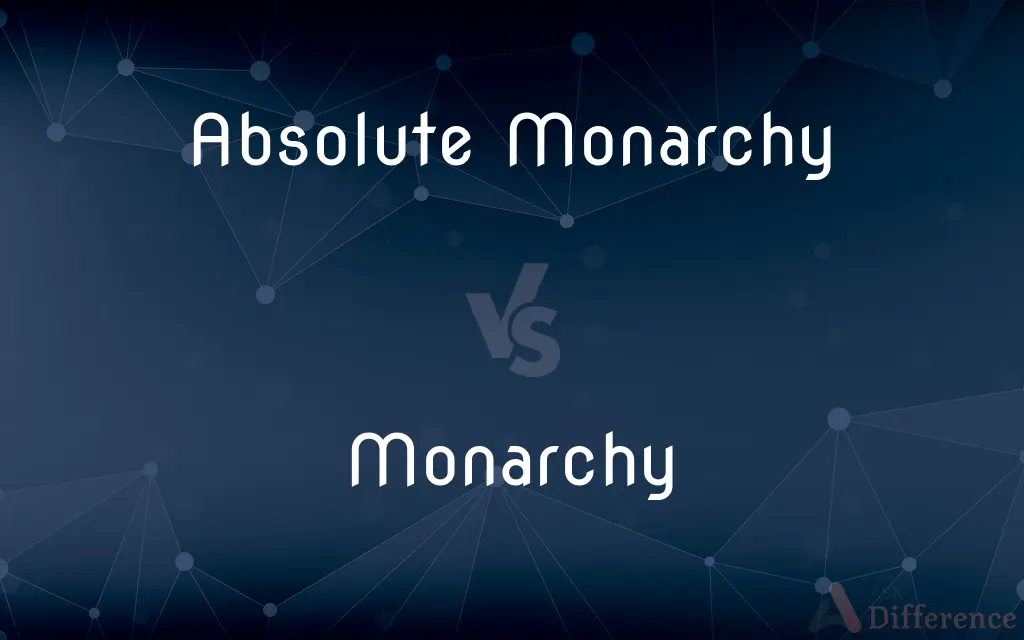 Absolute Monarchy vs. Monarchy — What's the Difference?