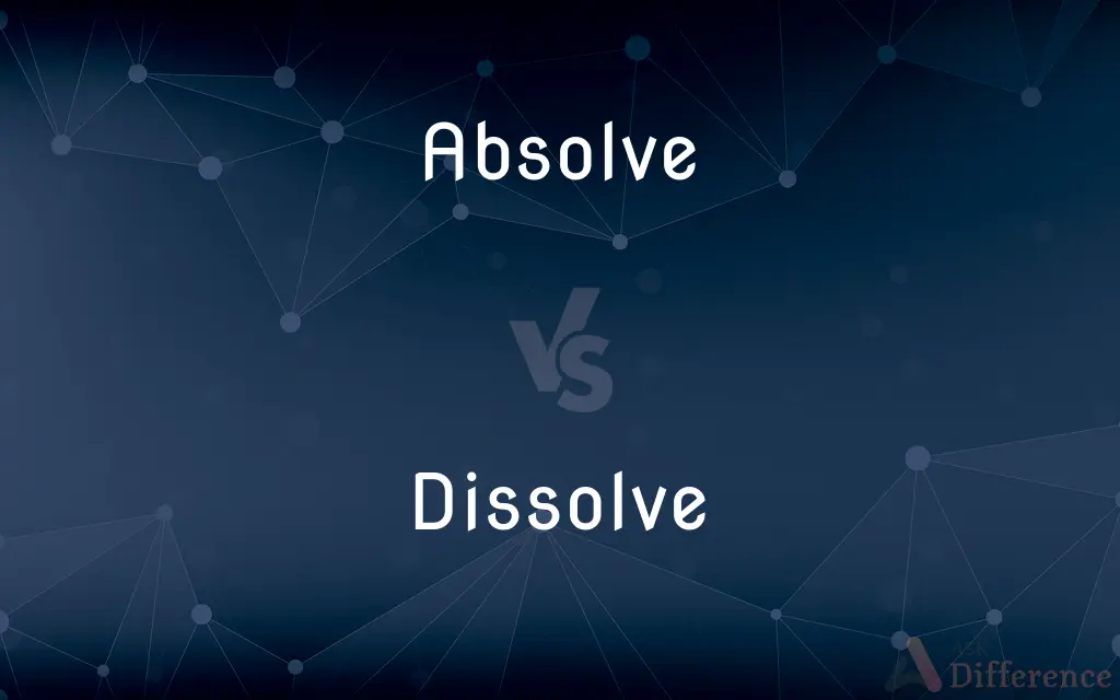 Absolve vs. Dissolve — What's the Difference?