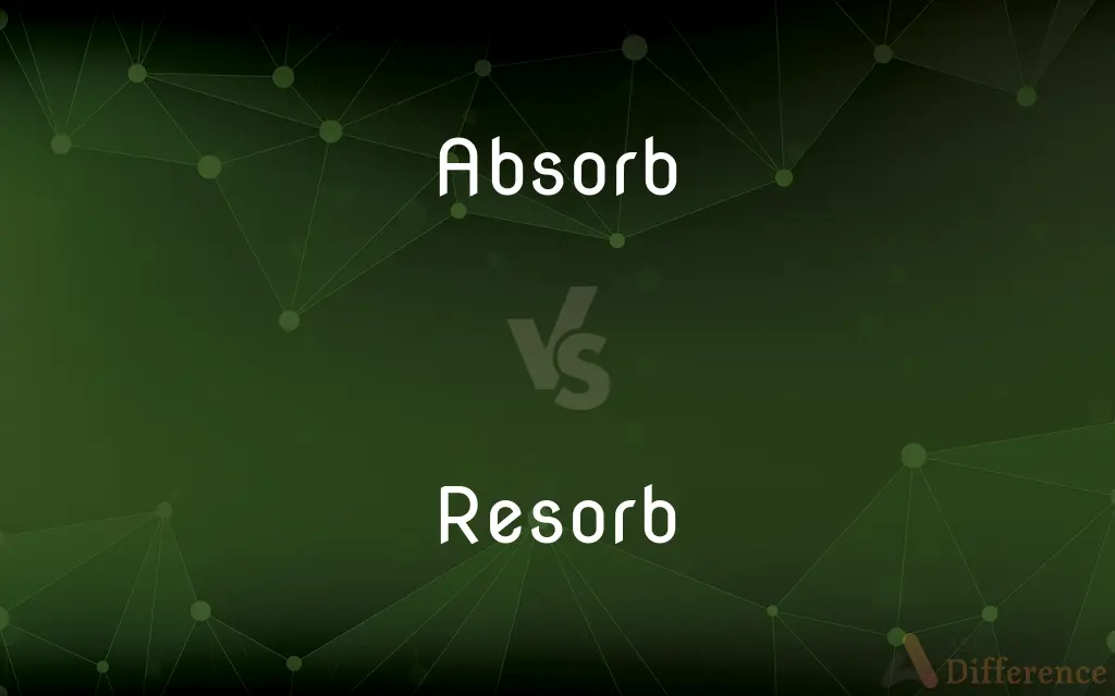 Absorb vs. Resorb — What's the Difference?