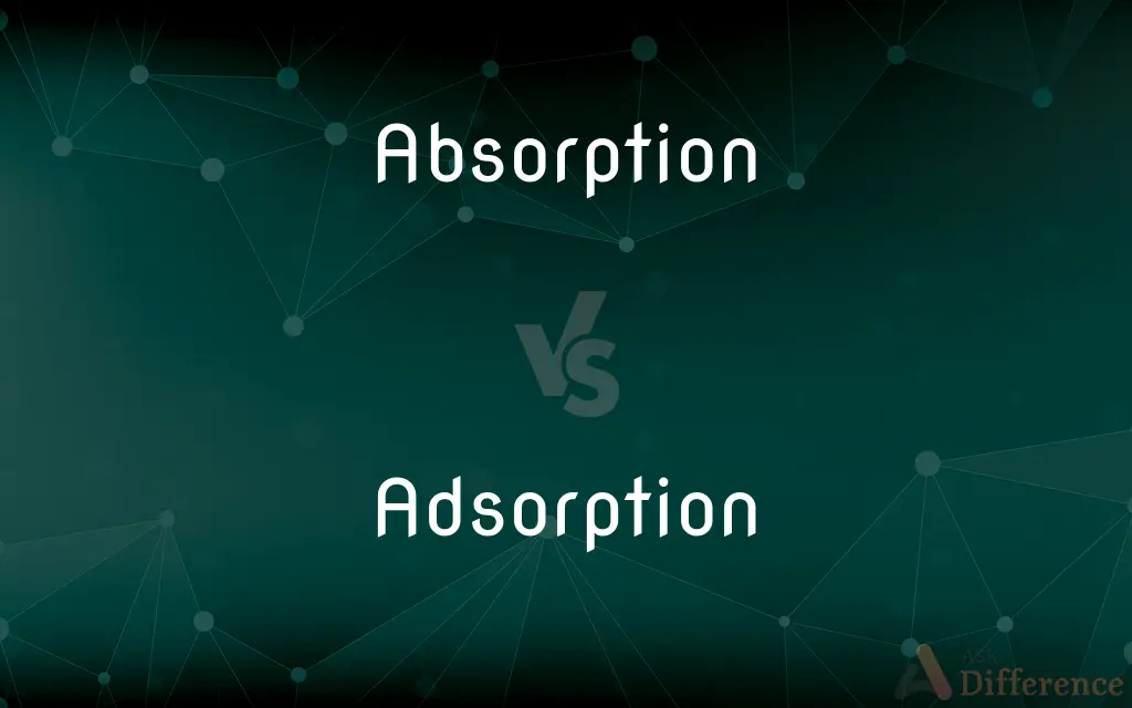 Absorption vs. Adsorption — What's the Difference?