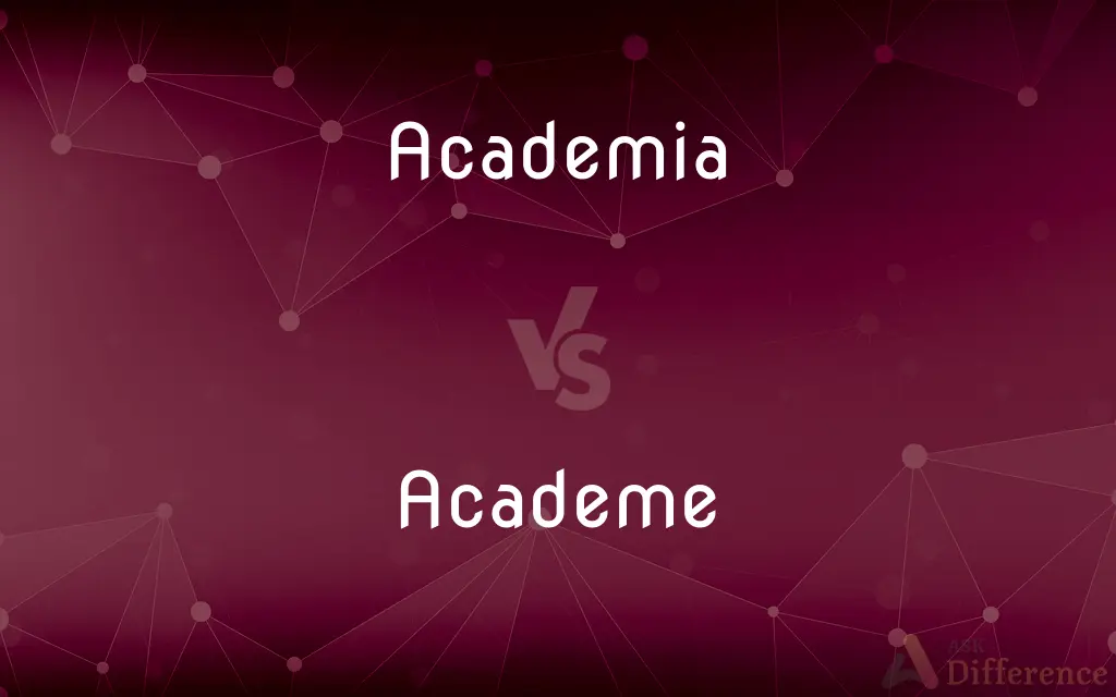Academia vs. Academe — What's the Difference?