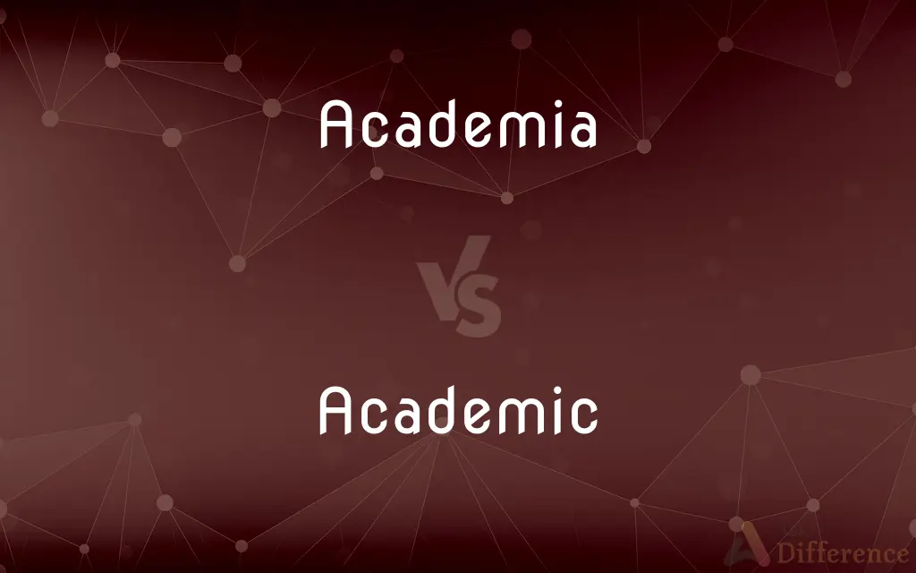 Academia vs. Academic — What's the Difference?