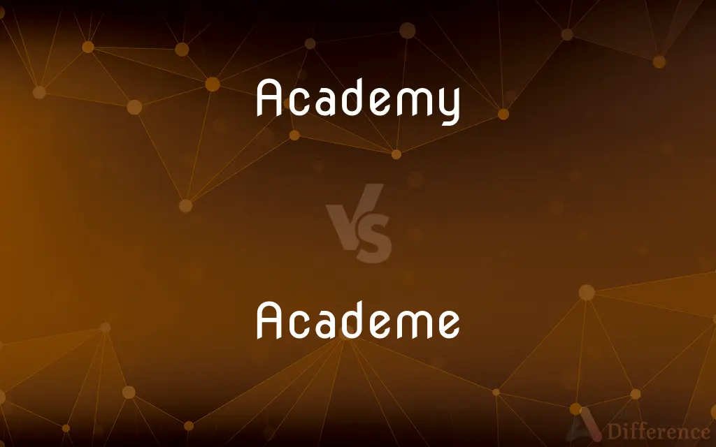 Academy vs. Academe — What's the Difference?