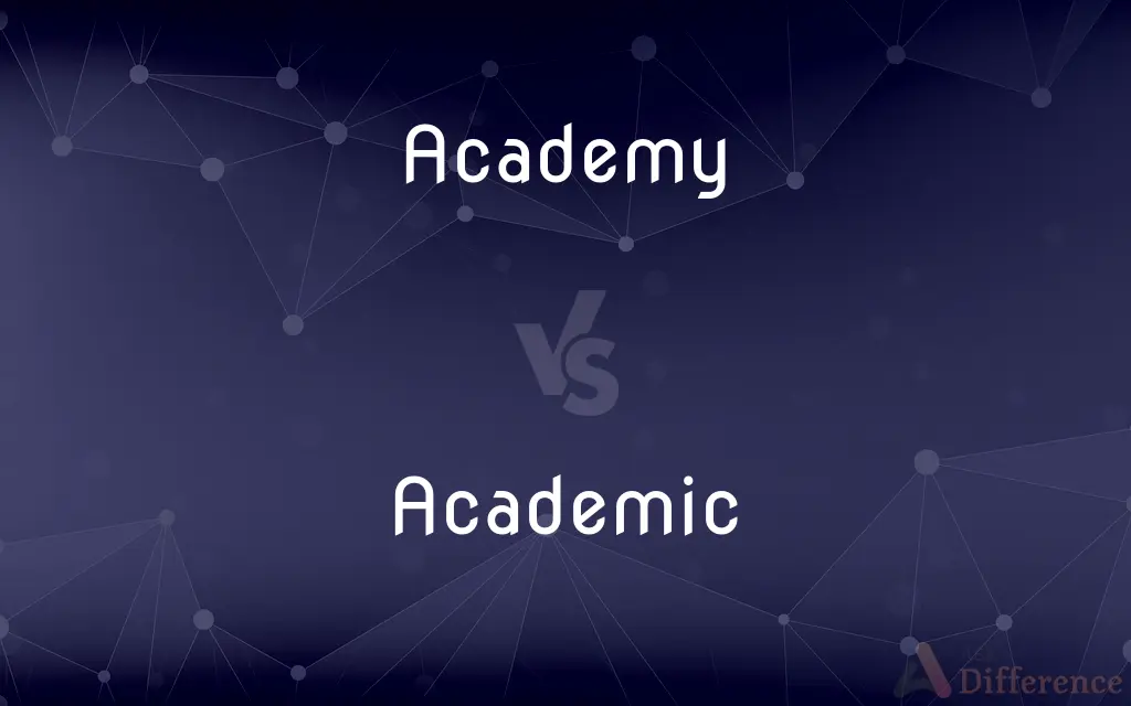 Academy vs. Academic — What's the Difference?