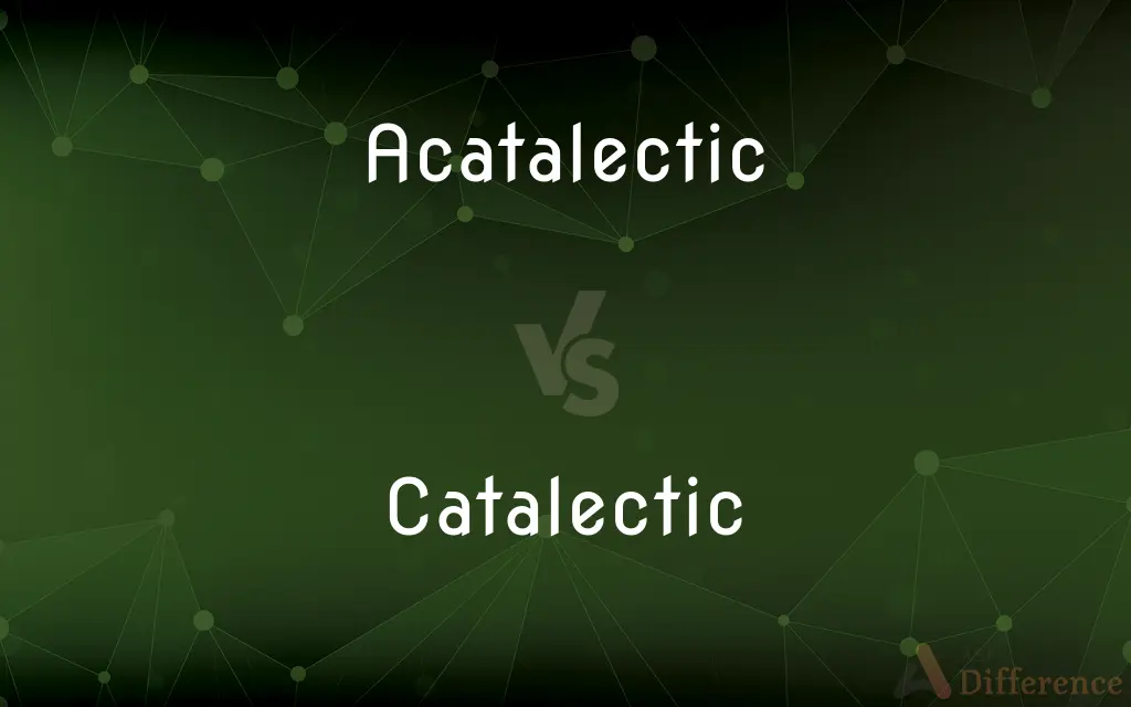 Acatalectic vs. Catalectic — What's the Difference?