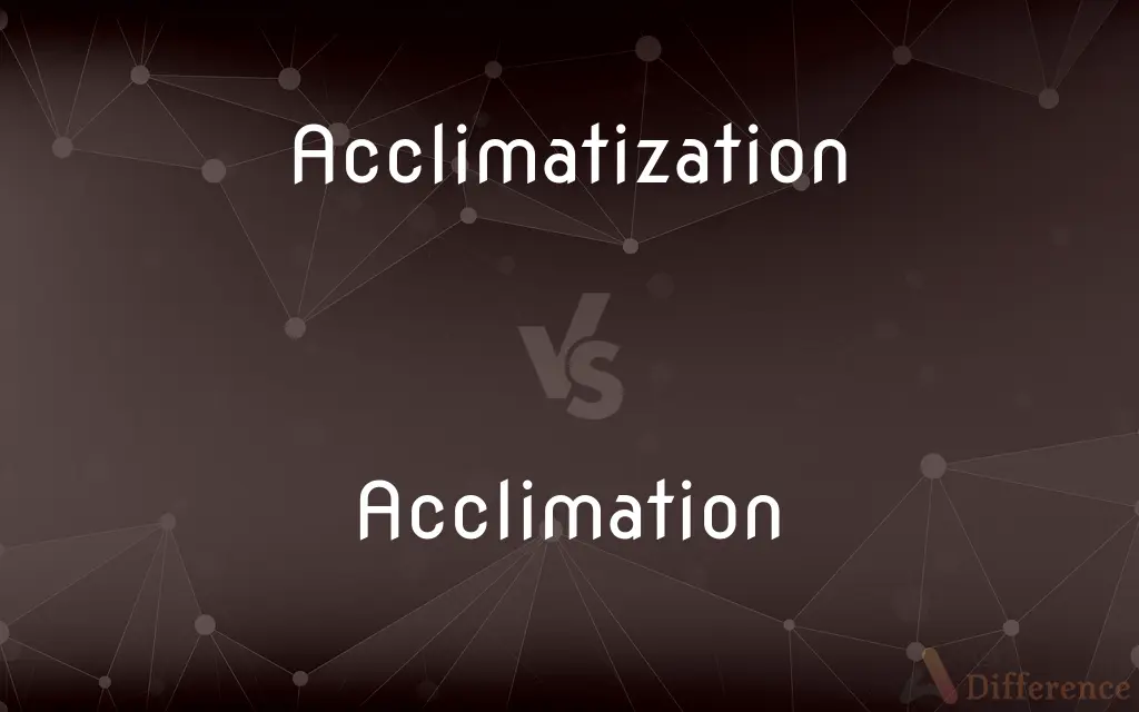 Acclimatization vs. Acclimation — What's the Difference?