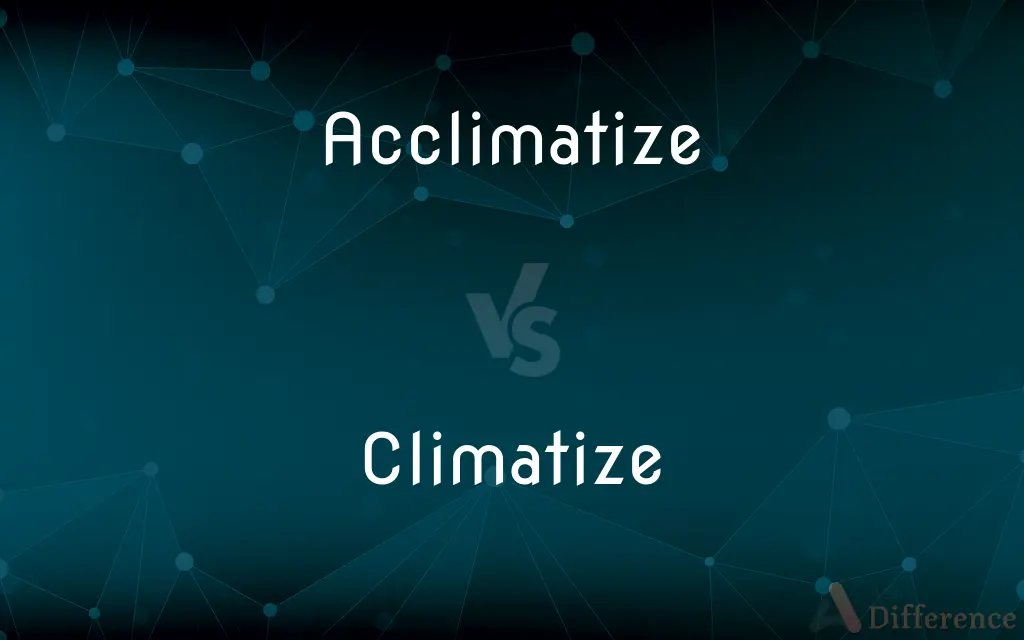 Acclimatize vs. Climatize — What's the Difference?