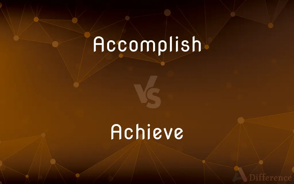 Accomplish vs. Achieve — What's the Difference?
