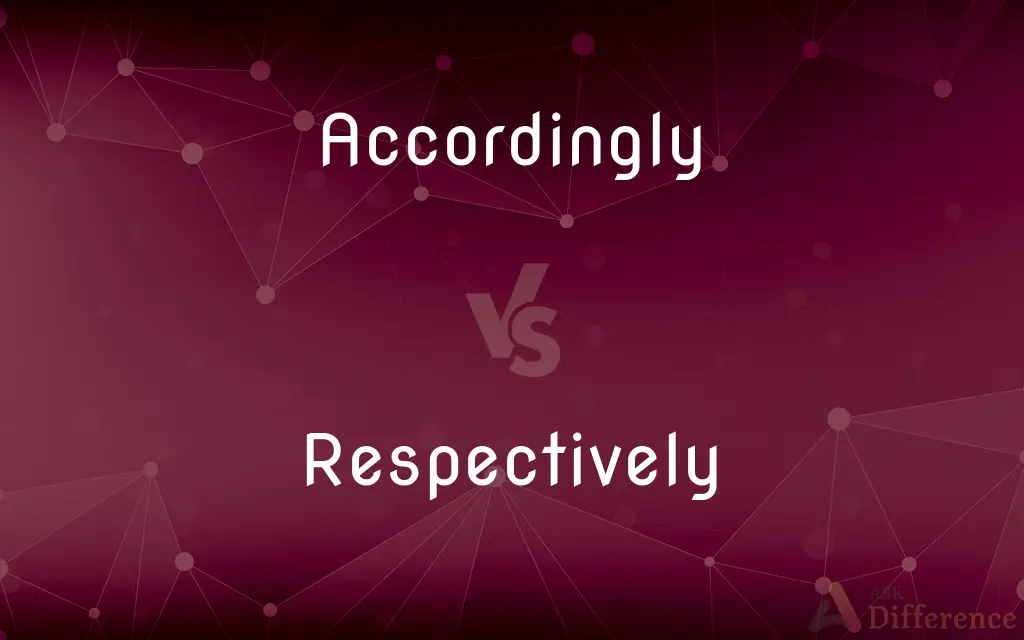 Accordingly vs. Respectively — What's the Difference?