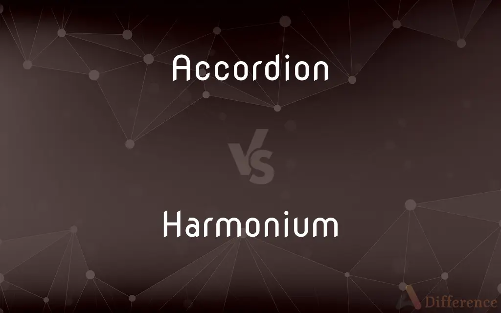 Accordion vs. Harmonium — What's the Difference?
