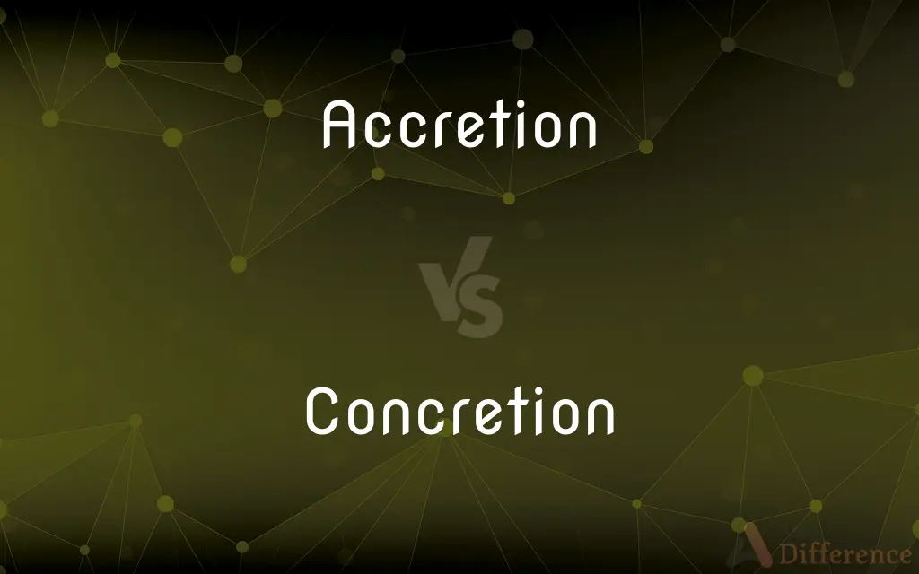 Accretion vs. Concretion — What's the Difference?