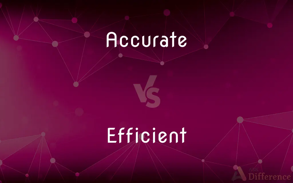 Accurate vs. Efficient — What's the Difference?