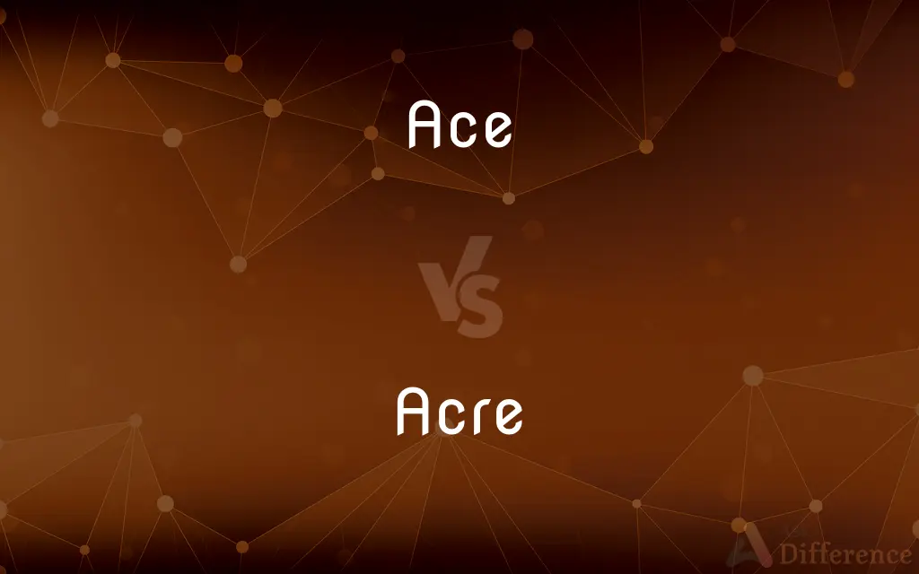 Ace vs. Acre — What's the Difference?