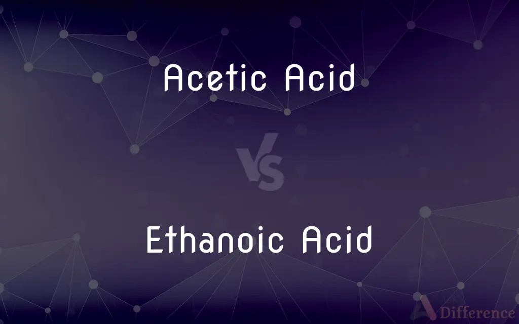 Acetic Acid vs. Ethanoic Acid — What's the Difference?