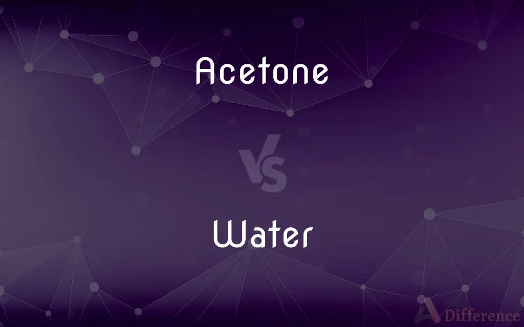 Acetone vs. Water — What's the Difference?