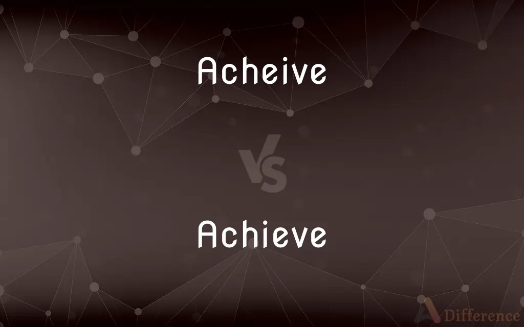 Acheive vs. Achieve — Which is Correct Spelling?
