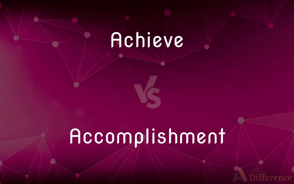 Achieve vs. Accomplishment — What's the Difference?