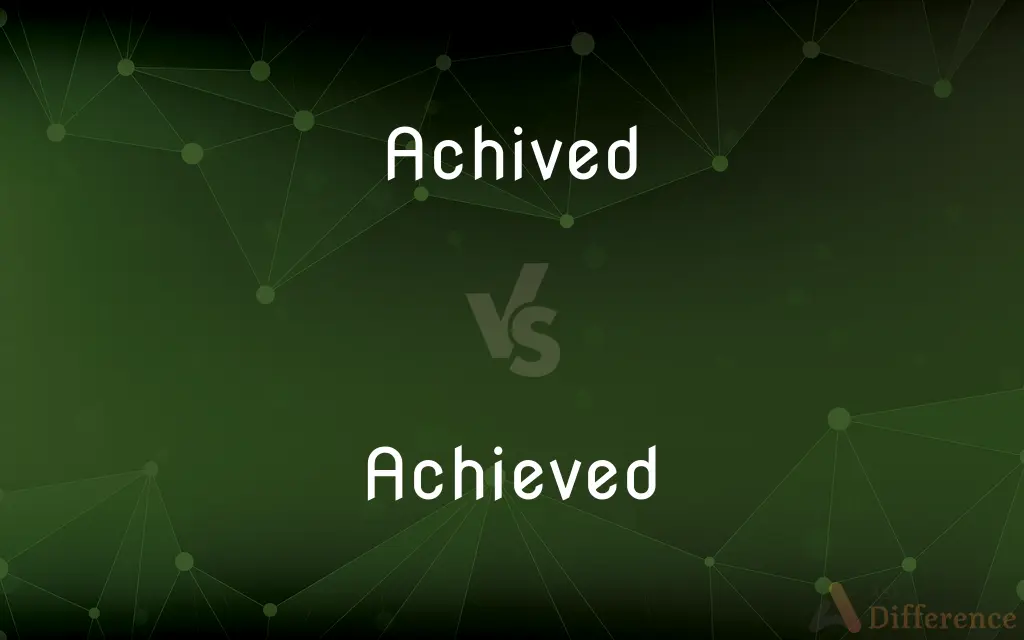 Achived vs. Achieved — Which is Correct Spelling?
