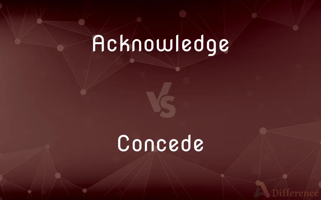 Acknowledge vs. Concede — What's the Difference?