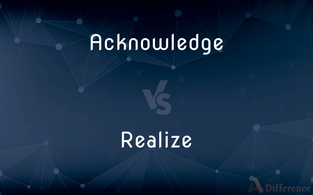 Acknowledge vs. Realize — What's the Difference?