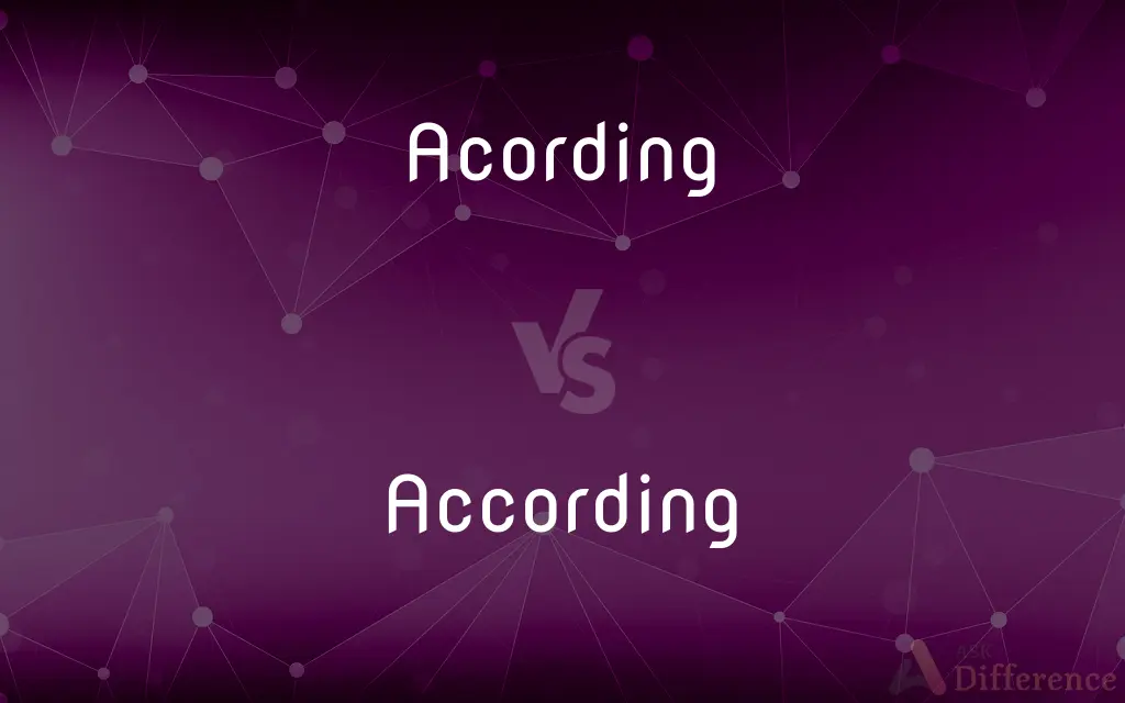 Acording vs. According — Which is Correct Spelling?