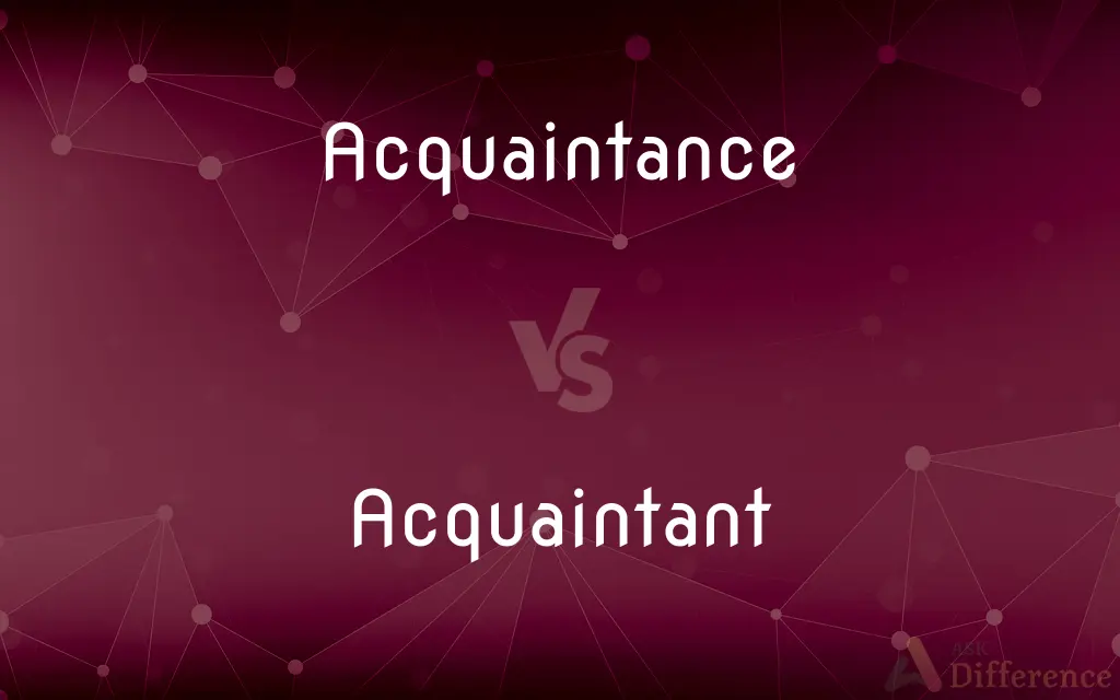 Acquaintance vs. Acquaintant — What's the Difference?
