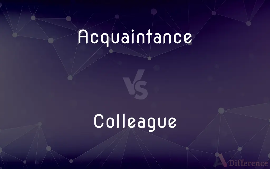 Acquaintance vs. Colleague — What's the Difference?