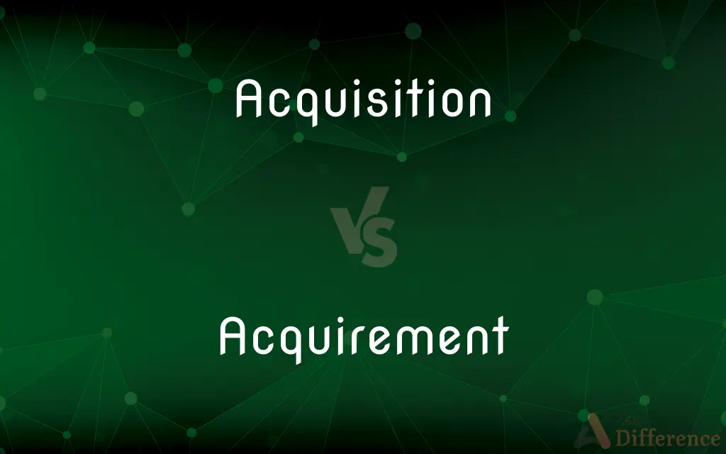 Acquisition vs. Acquirement — Which is Correct Spelling?