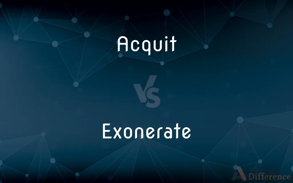 Acquit vs. Exonerate — What's the Difference?