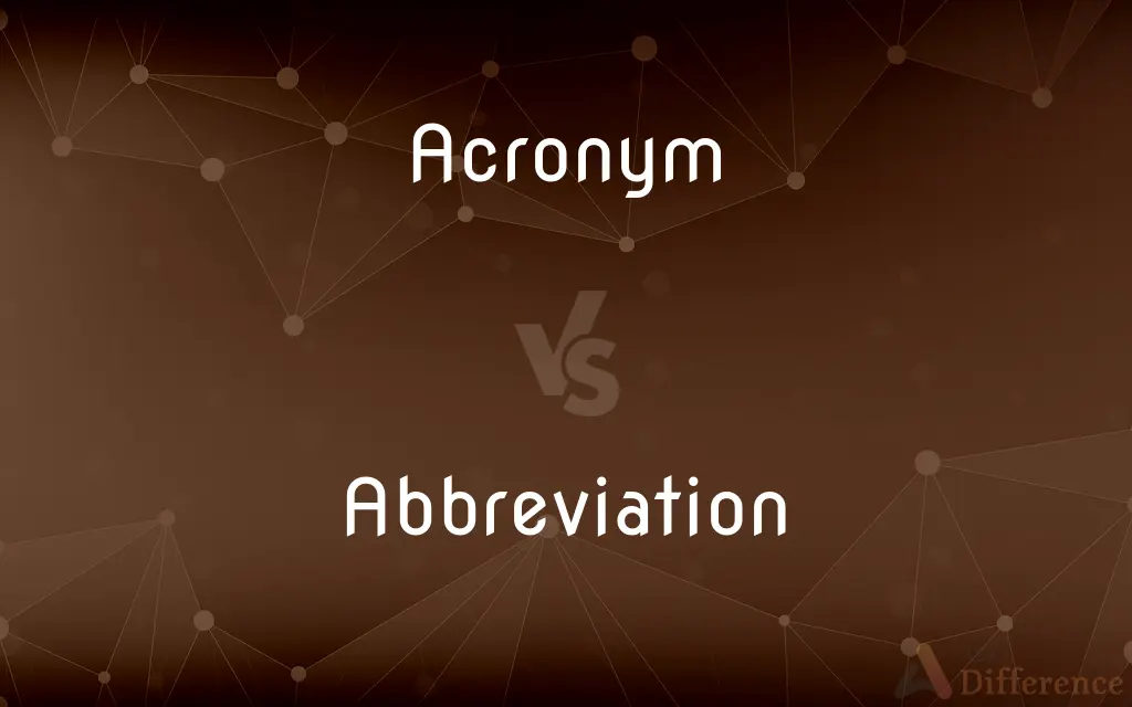 Acronym vs. Abbreviation — What's the Difference?