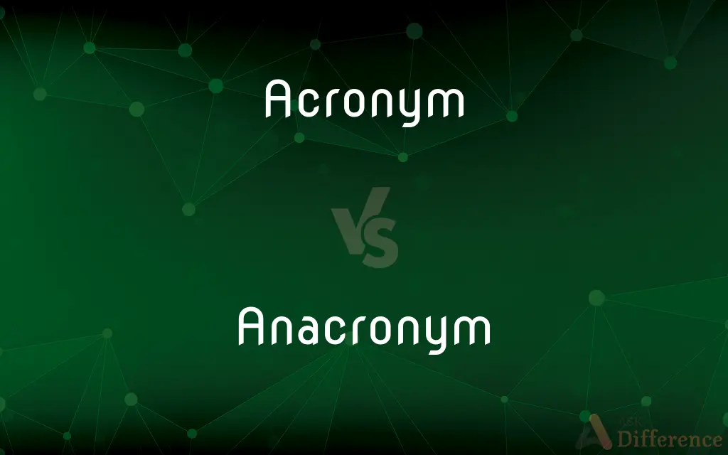 Acronym vs. Anacronym — What's the Difference?