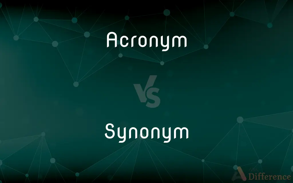 Acronym vs. Synonym — What's the Difference?