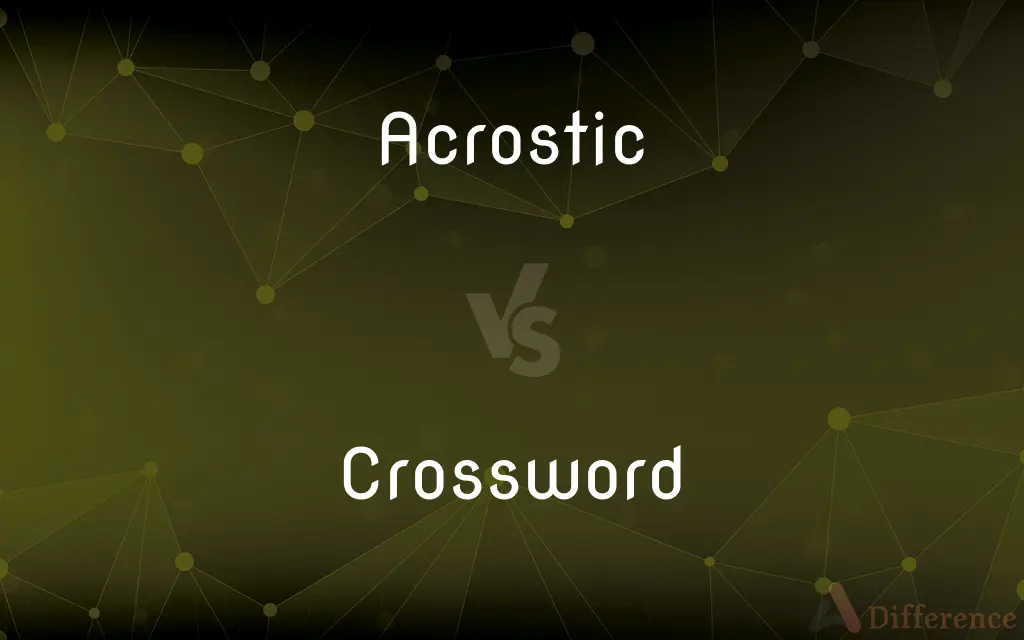Acrostic vs. Crossword — What's the Difference?