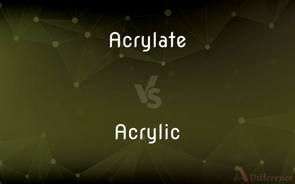Acrylate vs. Acrylic — What's the Difference?