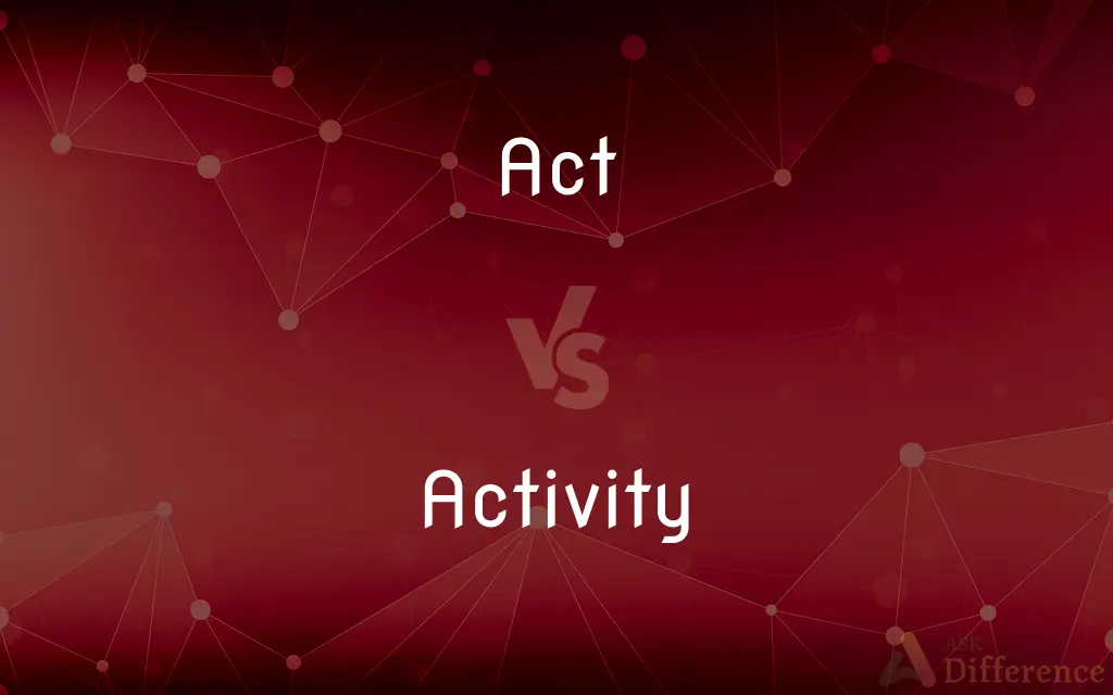 Act vs. Activity — What's the Difference?
