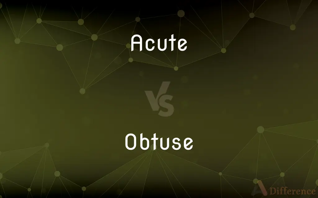Acute vs. Obtuse — What's the Difference?