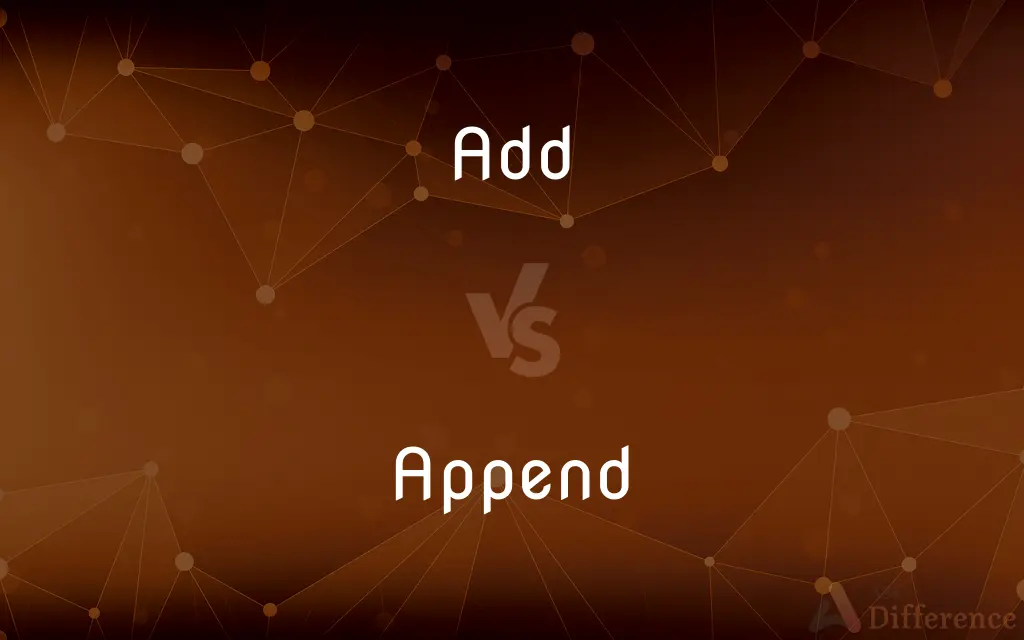 Add vs. Append — What's the Difference?
