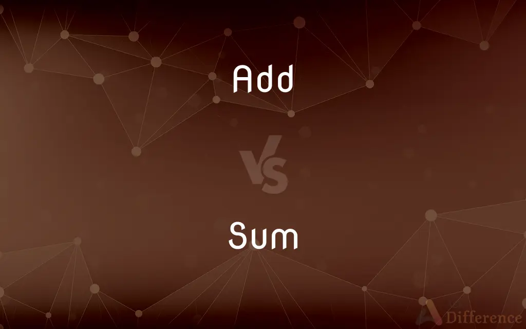 Add vs. Sum — What's the Difference?