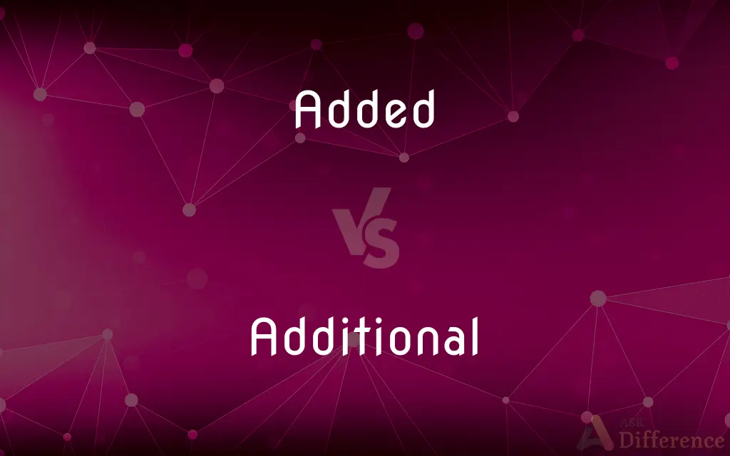 Added vs. Additional — What's the Difference?