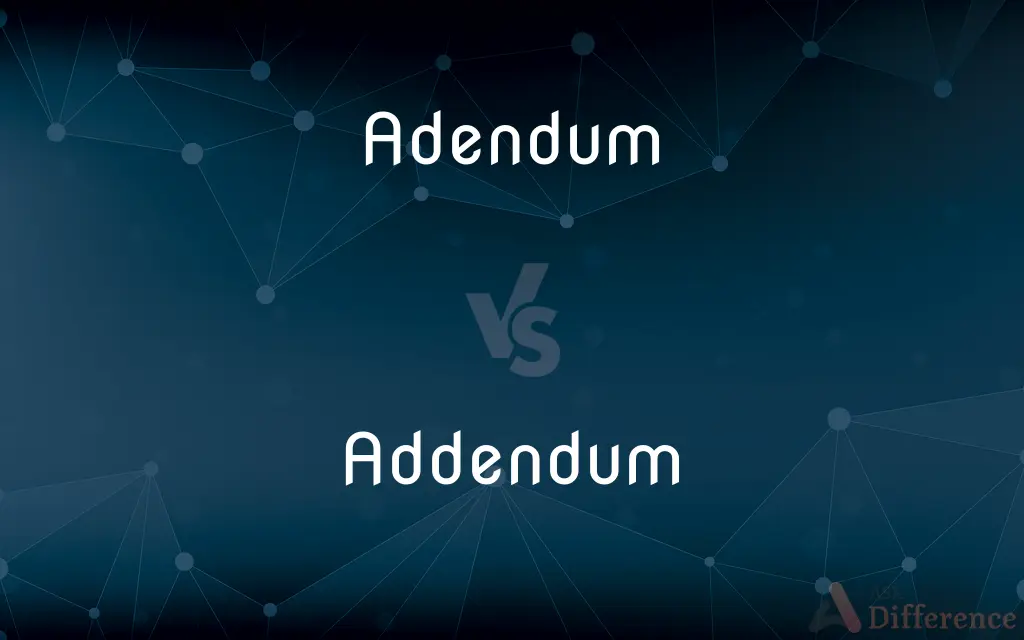 Adendum vs. Addendum — Which is Correct Spelling?