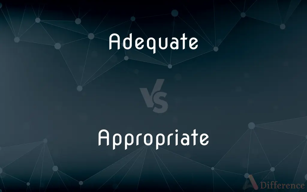 Adequate vs. Appropriate — What's the Difference?