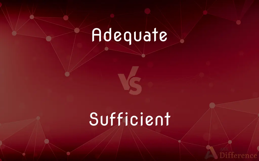 Adequate vs. Sufficient — What's the Difference?