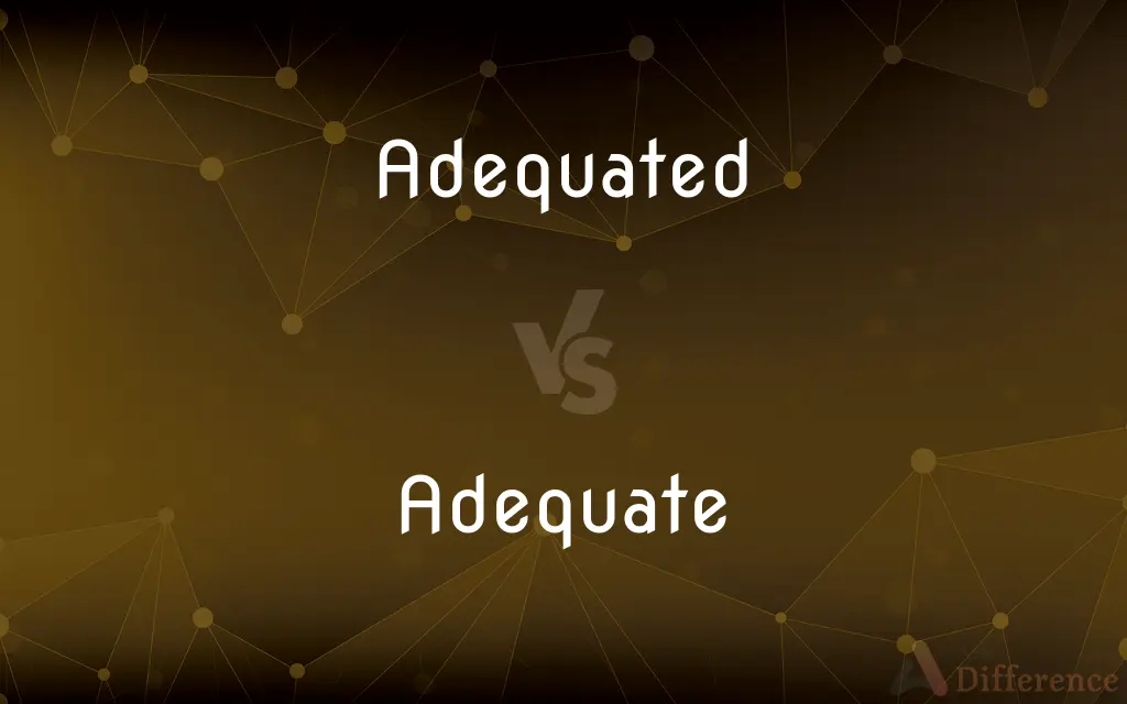Adequated vs. Adequate — What's the Difference?