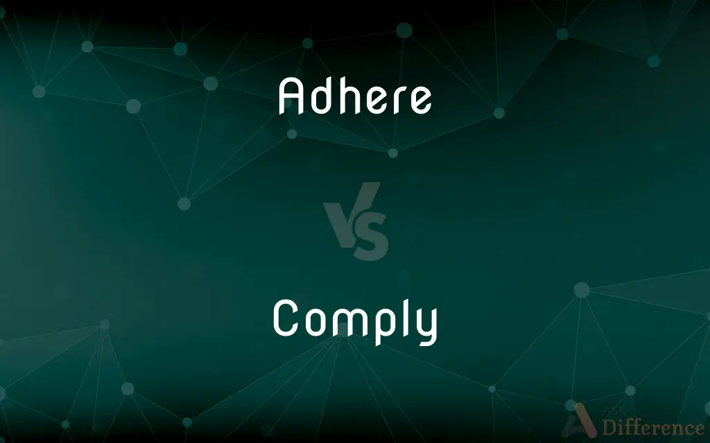 Adhere vs. Comply — What's the Difference?
