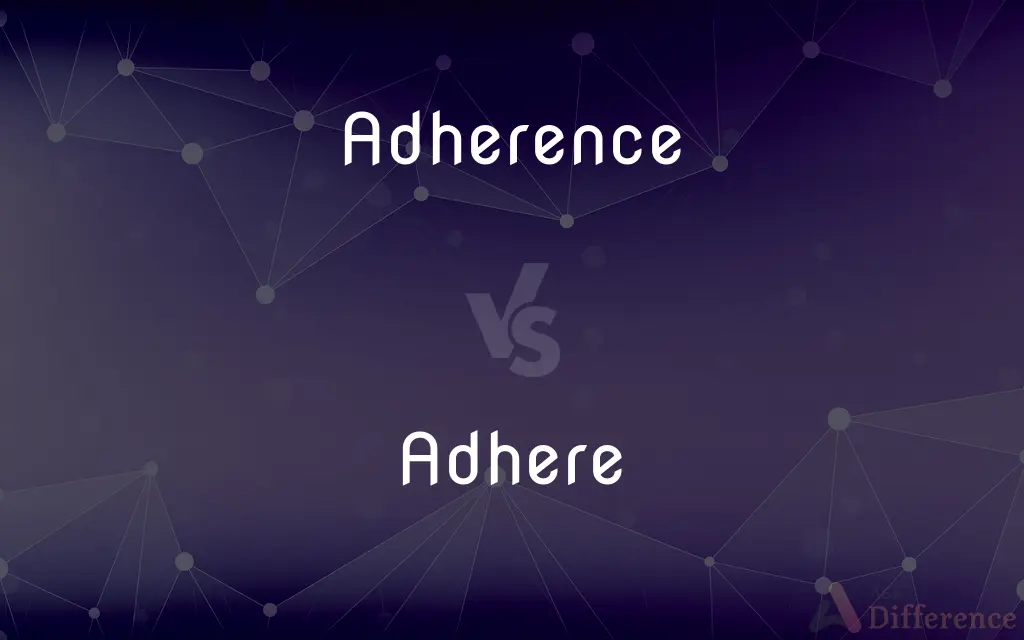 Adherence vs. Adhere — What's the Difference?